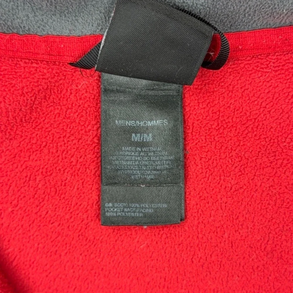 The North Face Jacket Mens Medium Red Polartec Fleece Full Zip Hiking Gorpcore